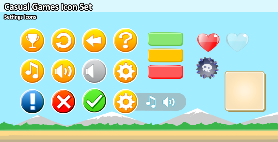 Casual Settings Button Icon (More coming)